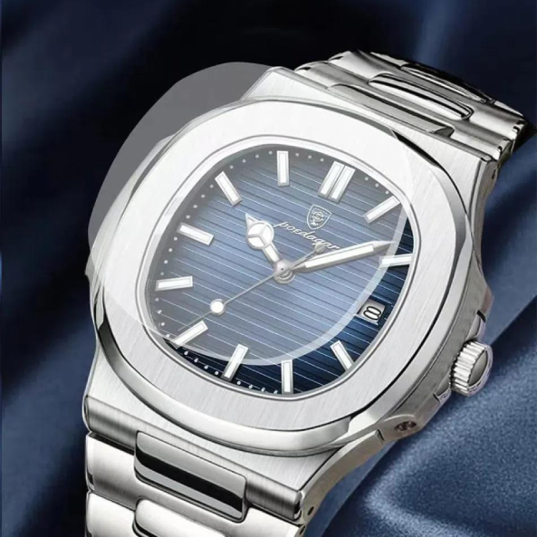 AUREX Square One – Montre Carrée Homme Luxe en Acier Étanche