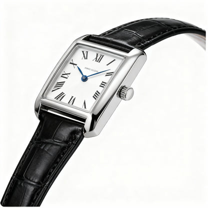 Avaner Montre Carrée Bracelet Cuir Chiffres Romains