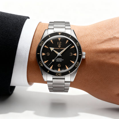 NH35 Automatic Men's Watch – Chromium Edition, Luxury Stainless Steel and Sapphire Glass