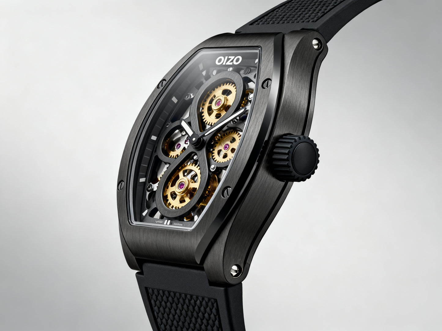 Men's Automatic Watch – AURION Edition, Luxury Tonneau in Stainless Steel & Sapphire Glass