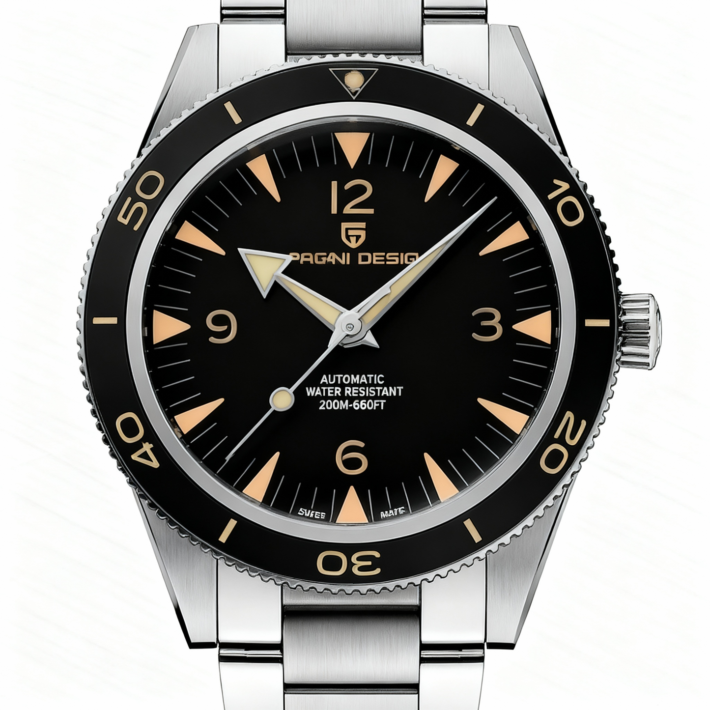 NH35 Automatic Men's Watch – Chromium Edition, Luxury Stainless Steel and Sapphire Glass