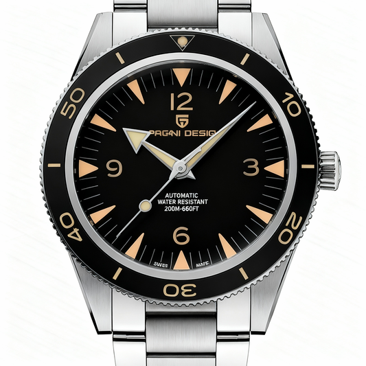 NH35 Automatic Men's Watch – Chromium Edition, Luxury Stainless Steel and Sapphire Glass